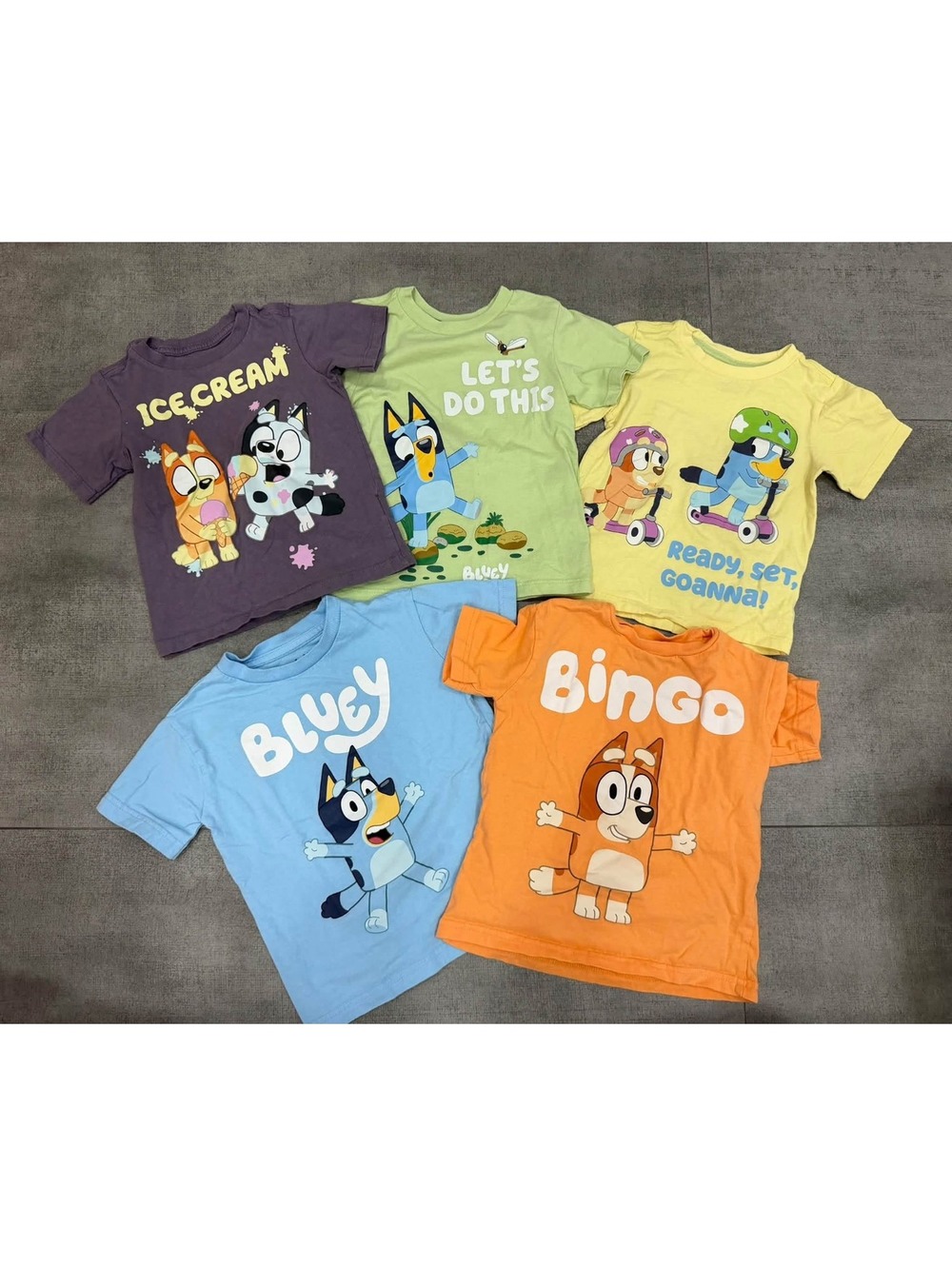 3T • Bluey Bingo Toddler Graphic T-Shirts Lot of 5 Short Sleeve Unisex